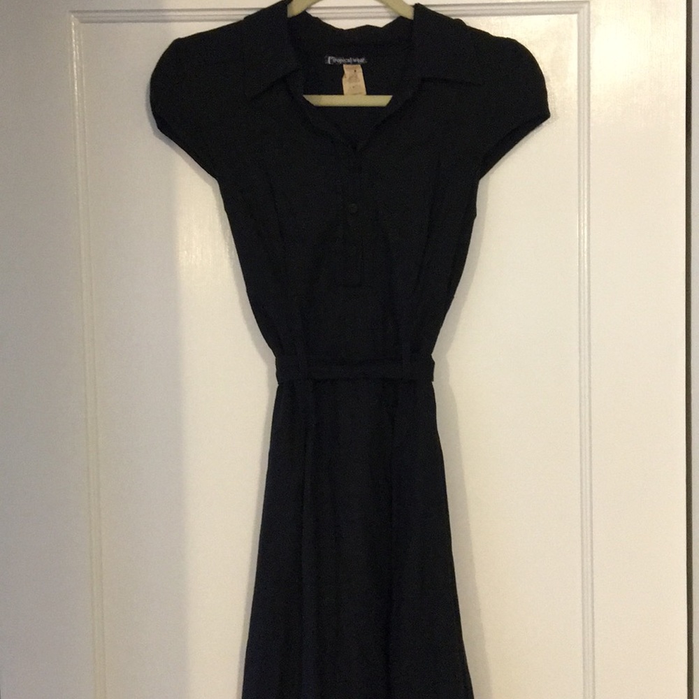 ModCloth Retro Collared Black Dress